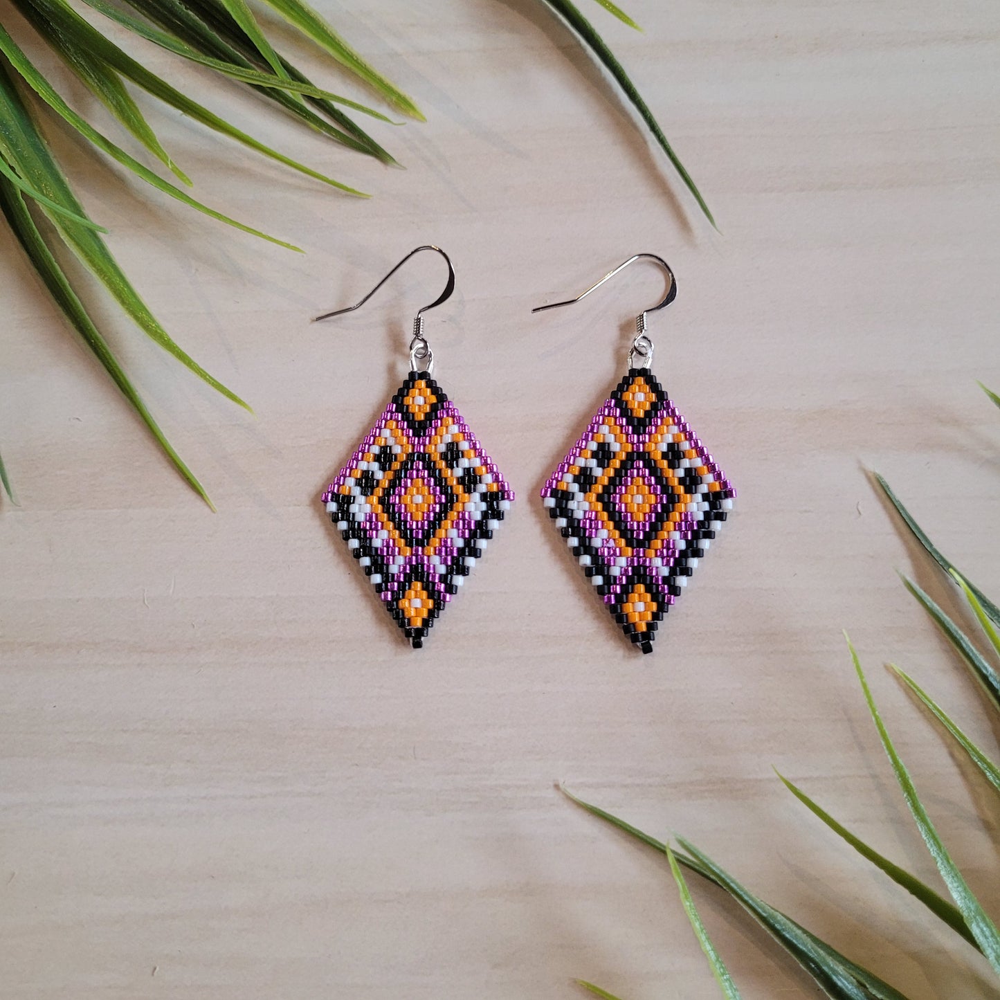Boucles d'oreilles perlées - Laura Pinette Audette