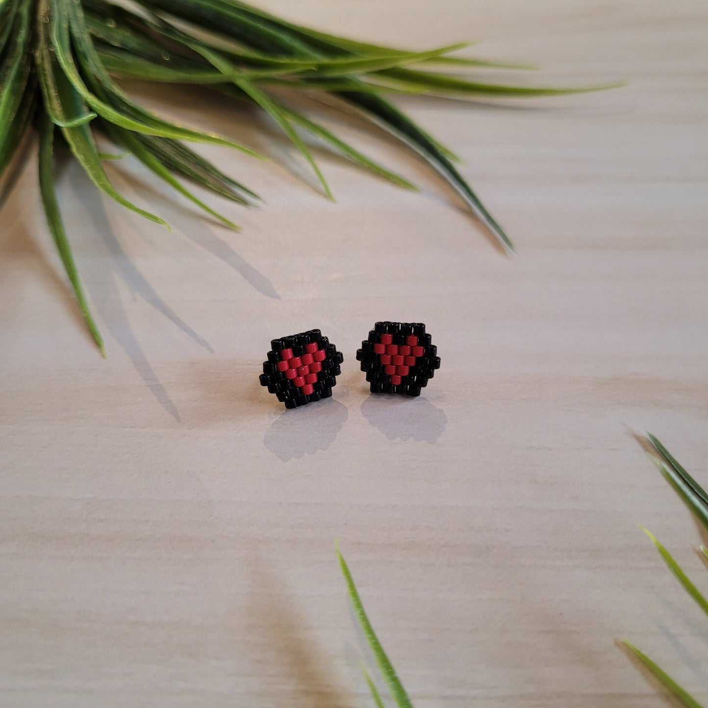 Boucles d'oreilles perlées en bouton - Catherine Labbée