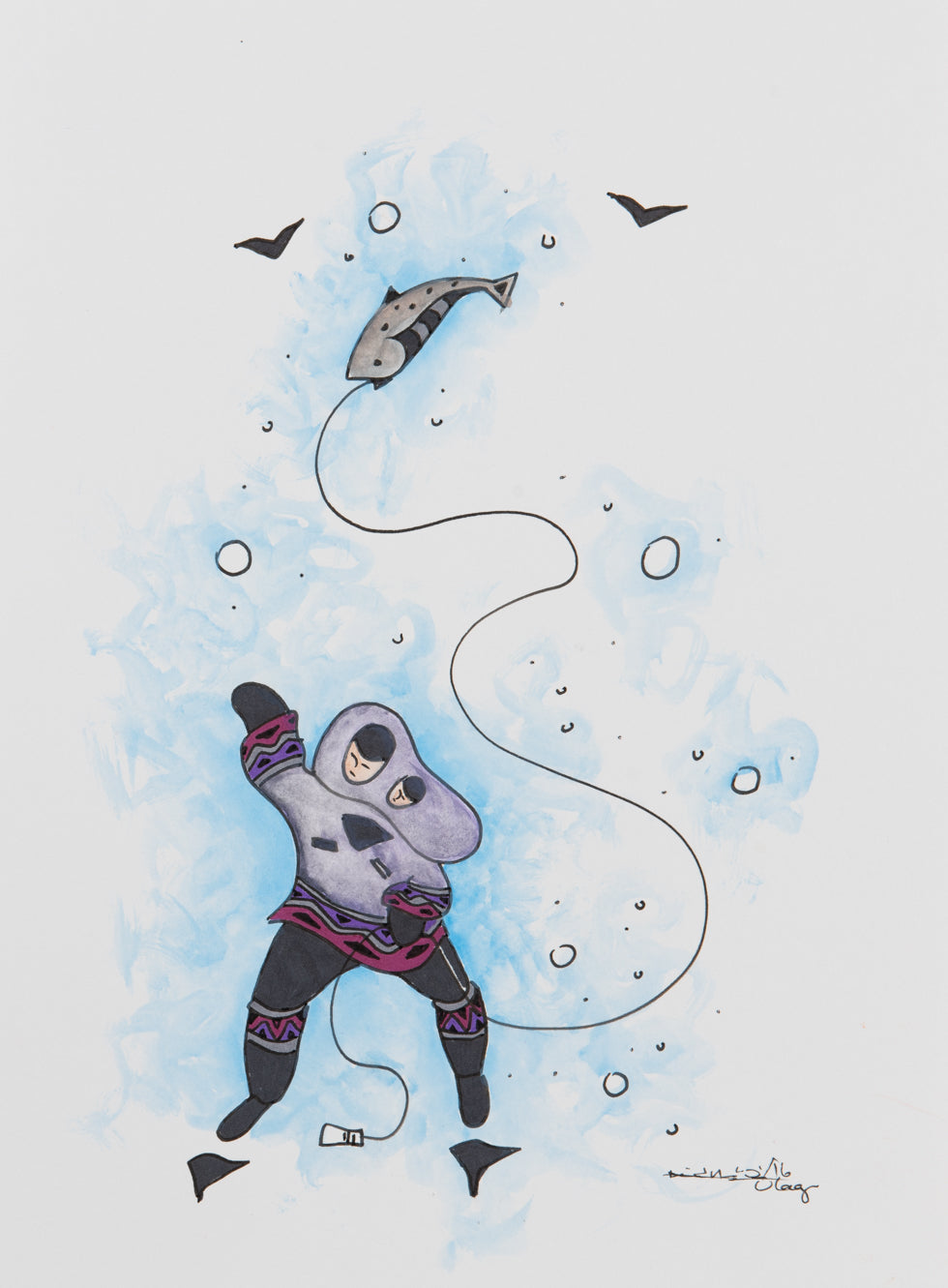 Ulaayu Pilurtuut - Pêche, femme et enfant