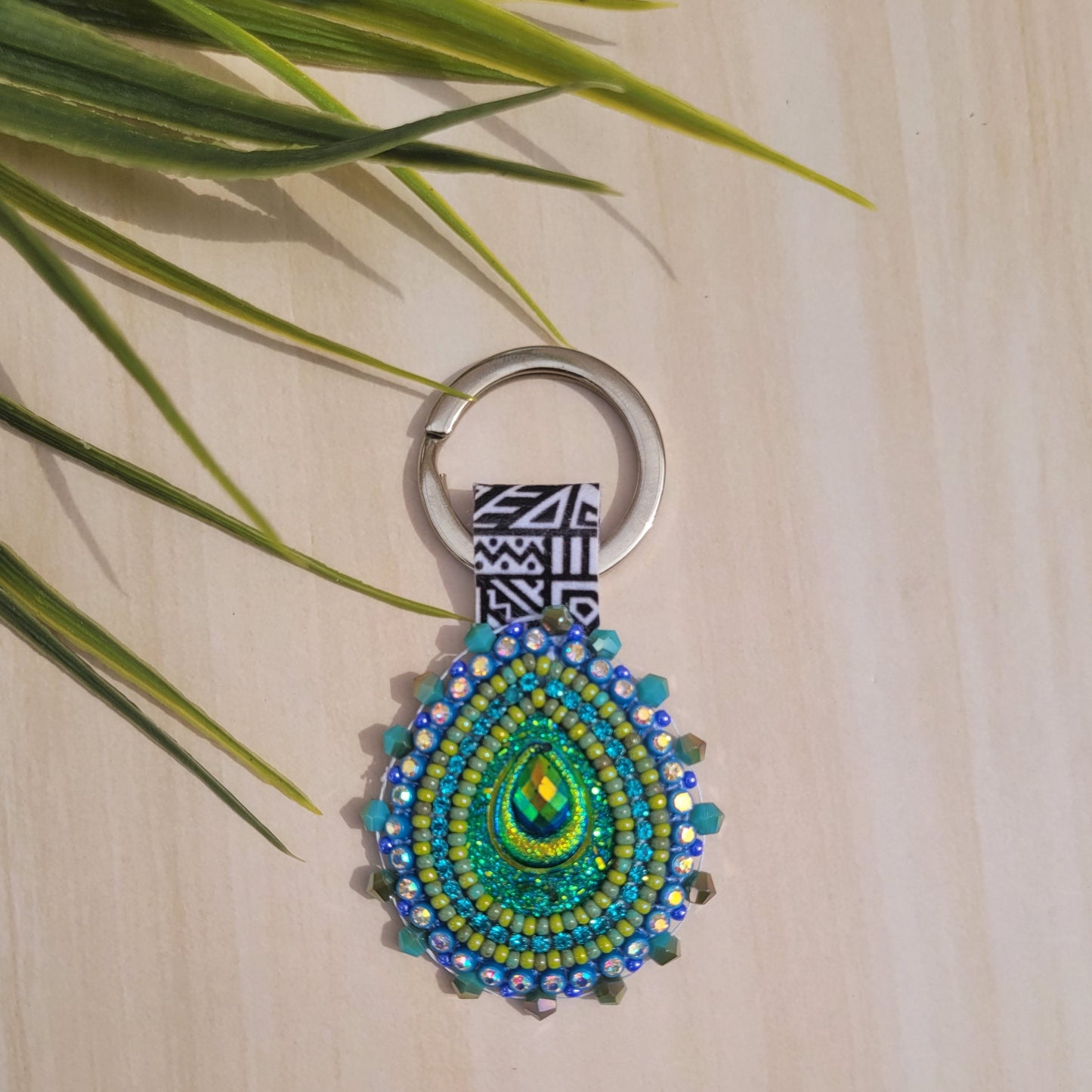 Porte clé perlé