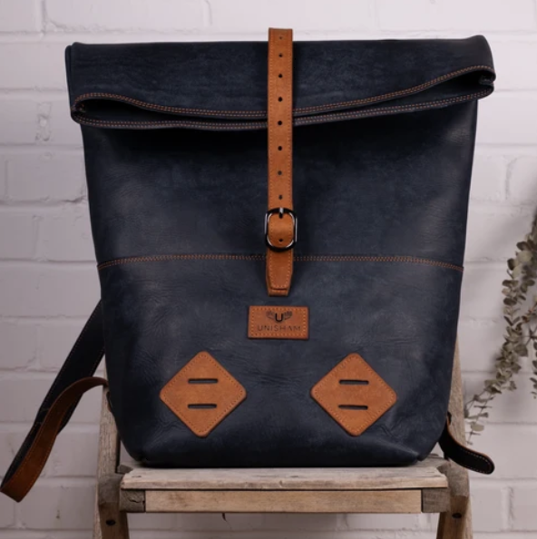 Sac à dos "Natshushu" | Navy et Cognac