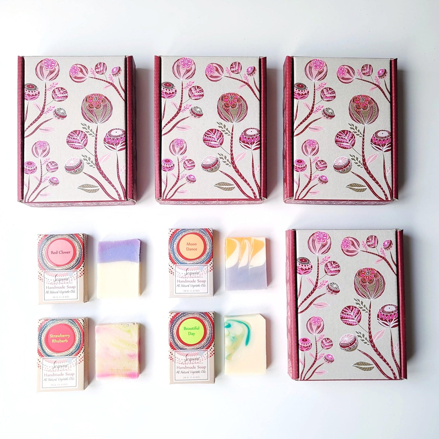 Sequoia - Coffret cadeau 4 savons Doux Mélanges