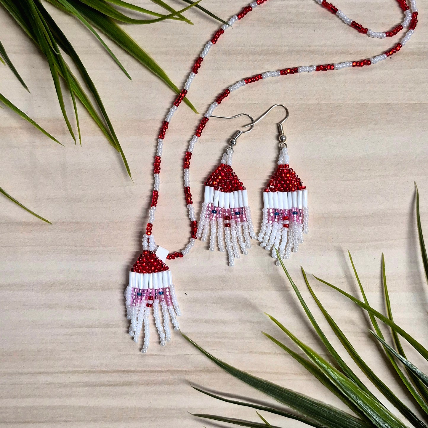 Boucles d'oreilles père noël