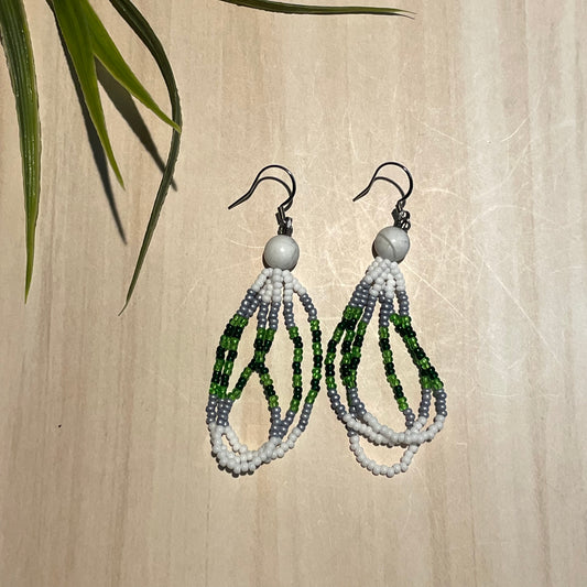 Matsheshu Creations - Pearl & Stone Earrings