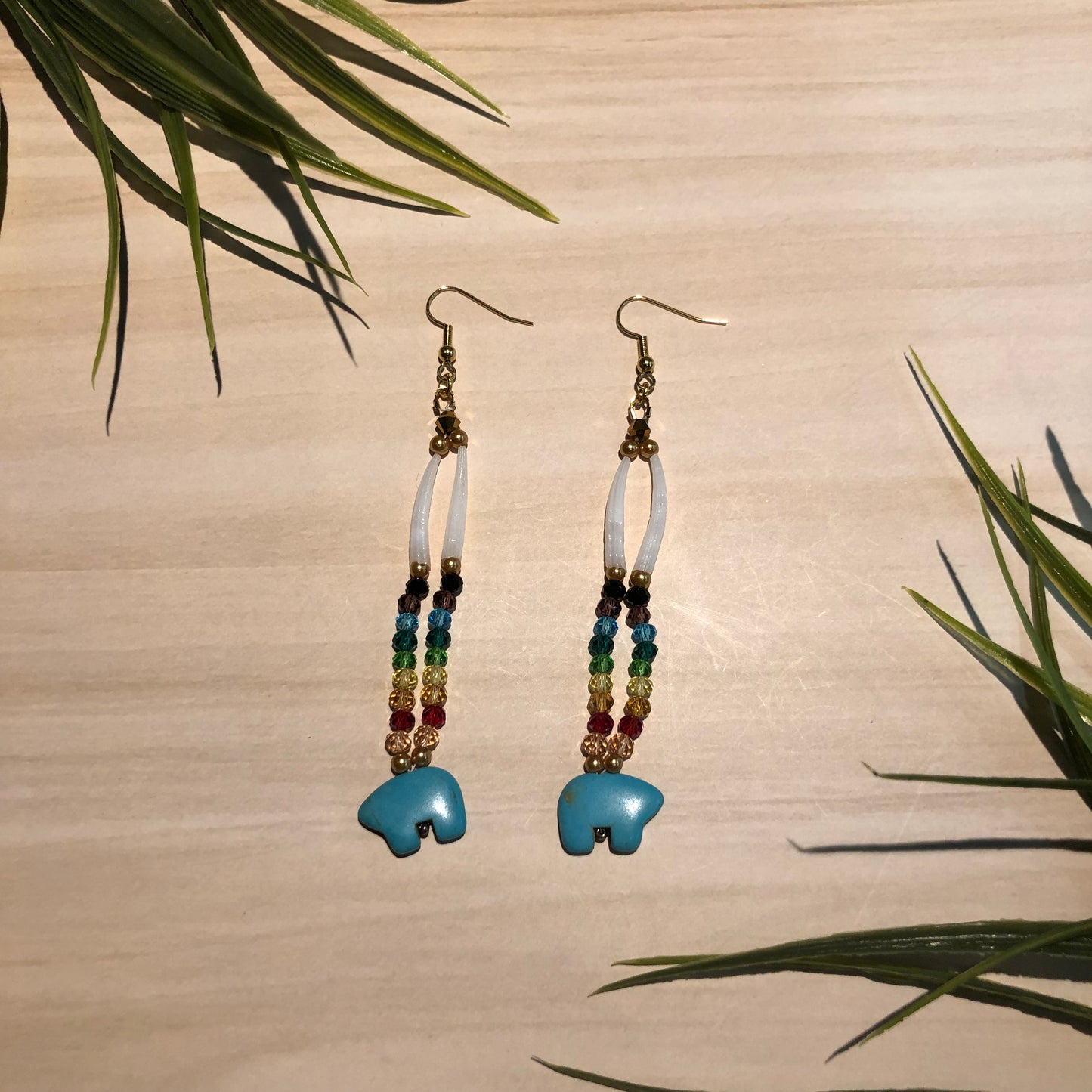 Matsheshu creations-rainbow pearl earring