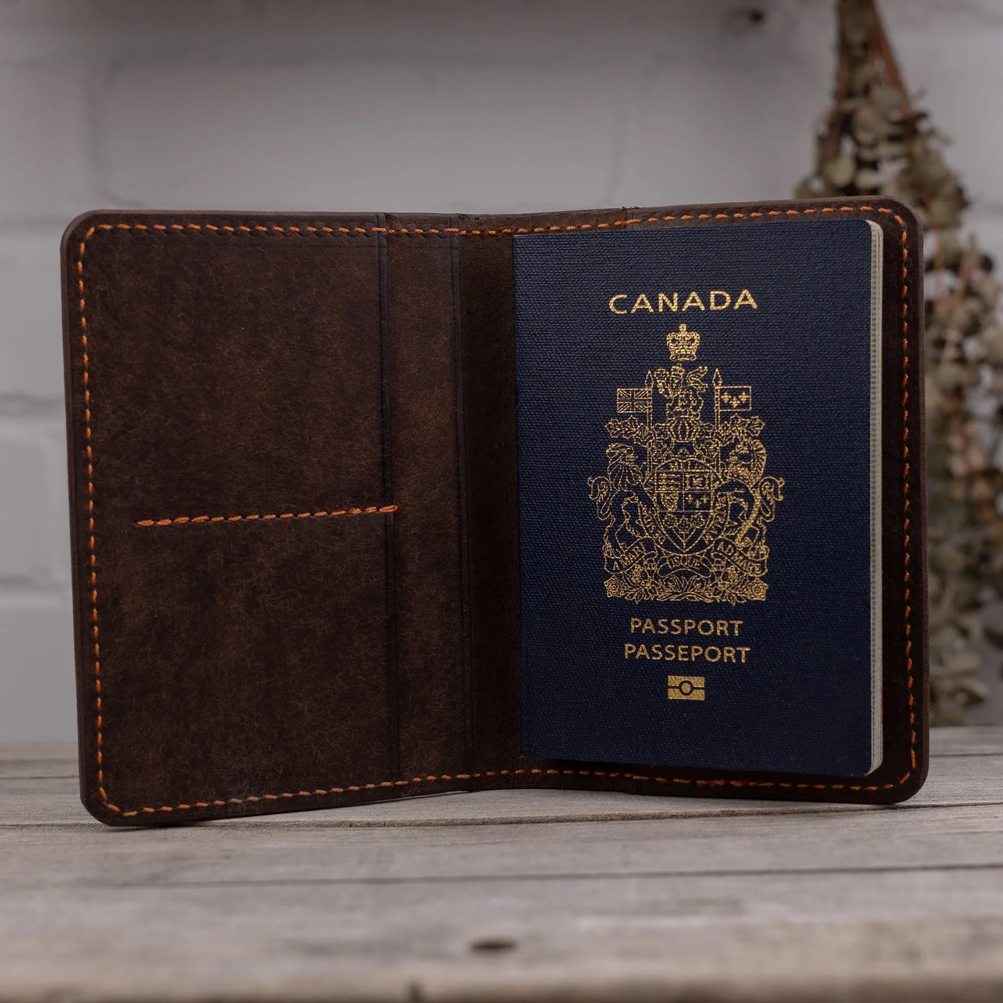 Porte Passeport en cuir "Pushu"